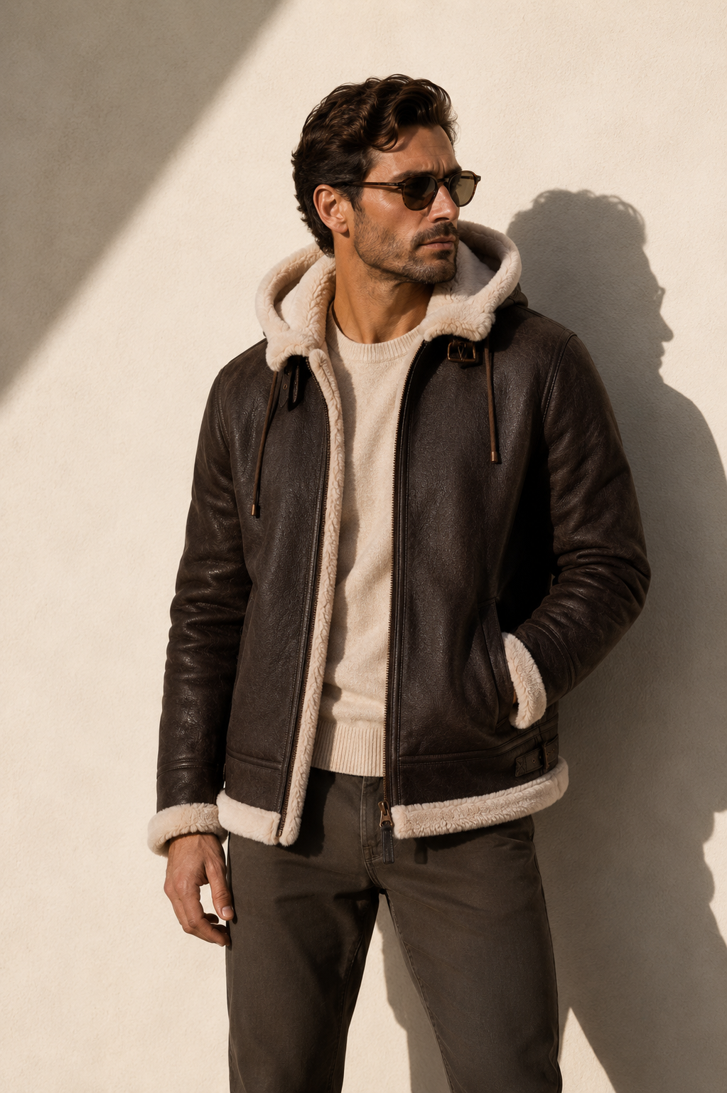Huxley Shearling Jacket - Espresso Brown