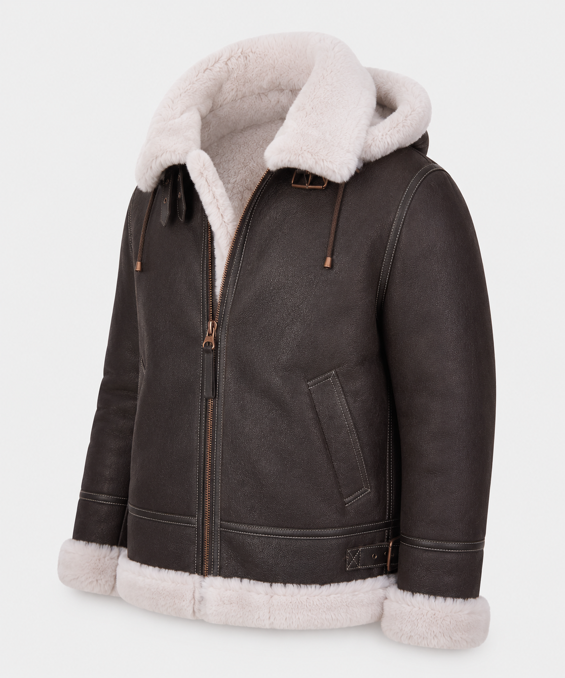 Huxley Shearling Jacket - Espresso Brown