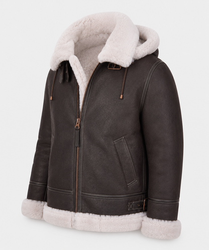 Huxley Shearling Jacket - Espresso Brown