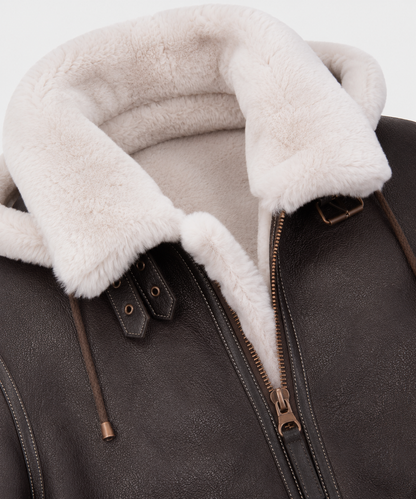 Huxley Shearling Jacket - Espresso Brown