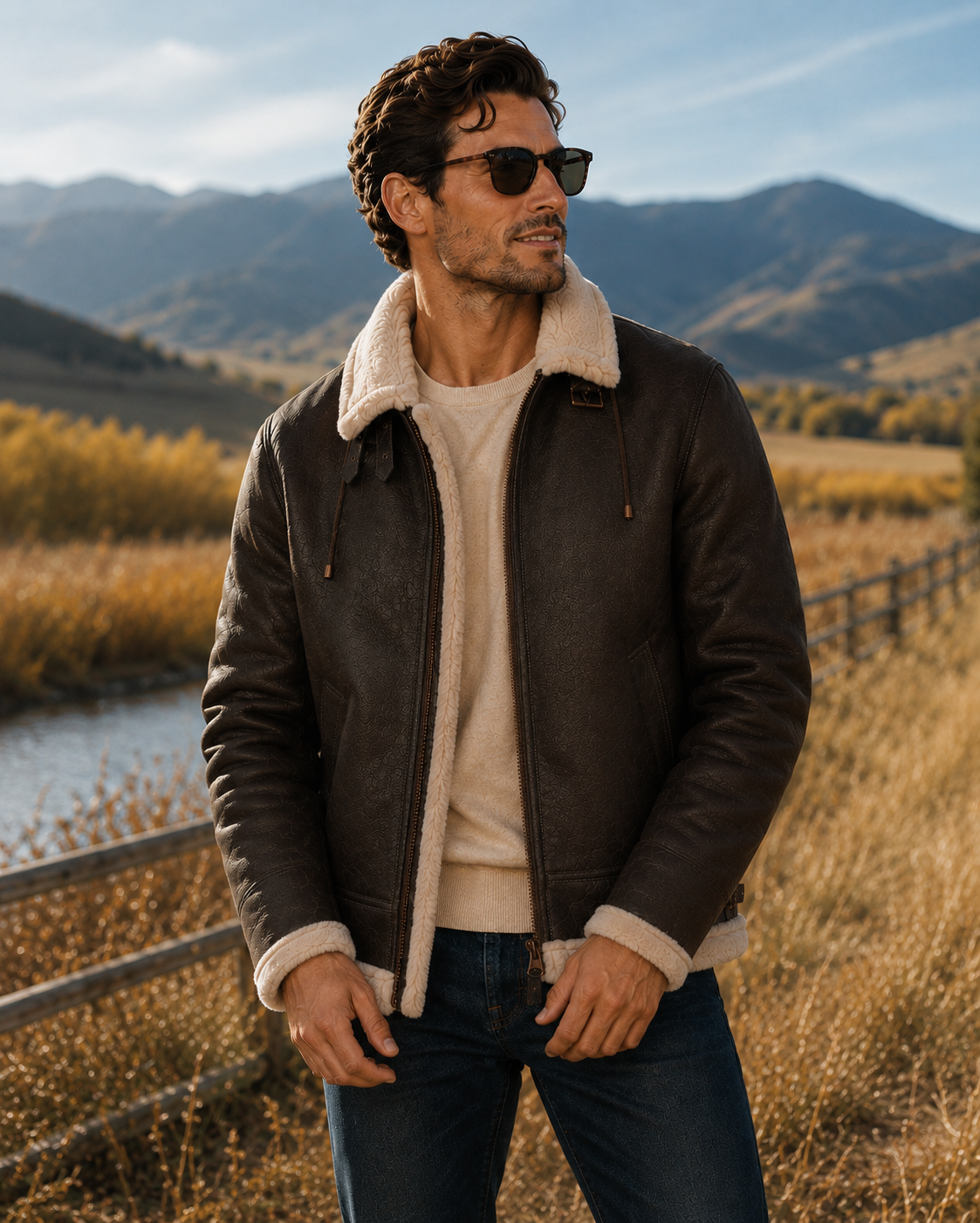 Huxley Shearling Jacket - Espresso Brown