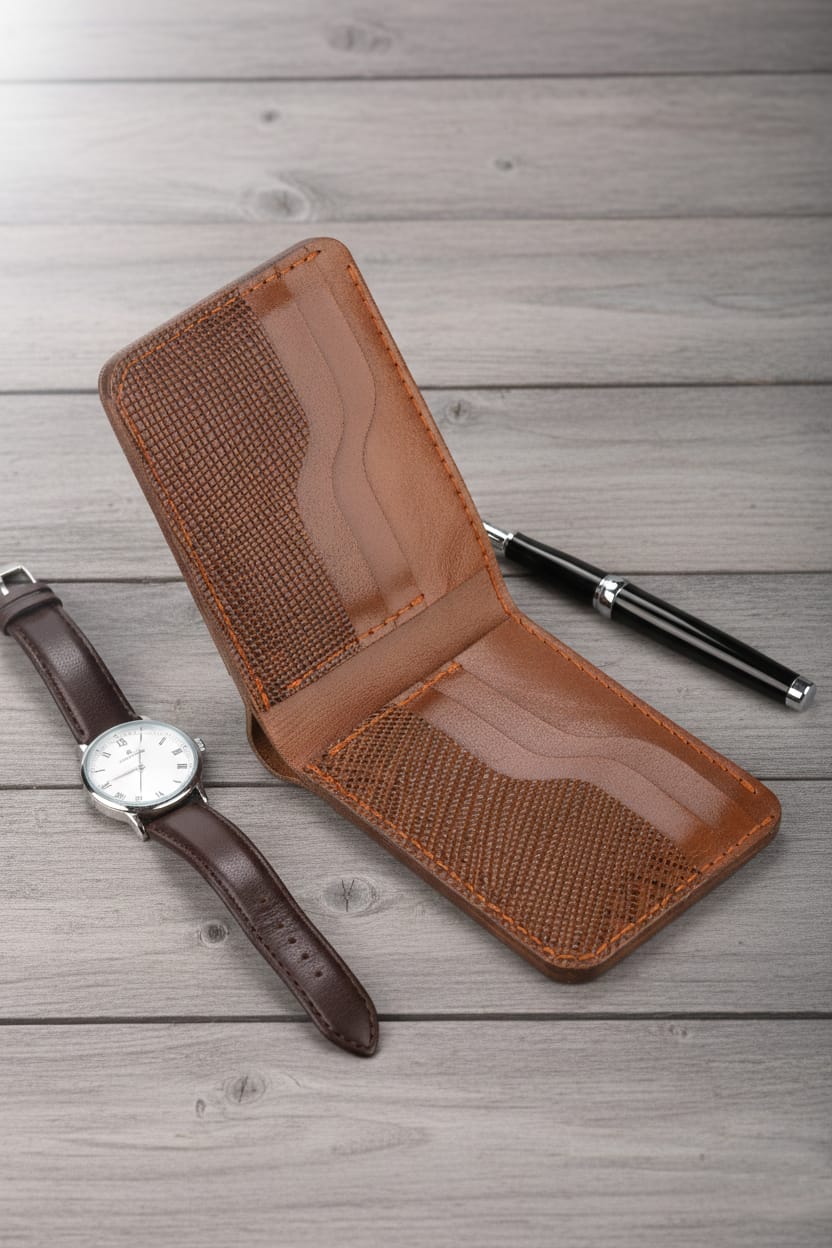Classic Bifold Leather Wallet -Chocolate Brown (Copy)