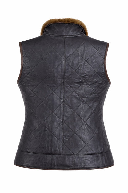 Brooke Shearling Gilet - Deep Navy Blue