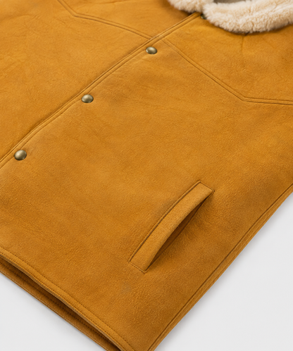Jace Shearling Gilet - Premium Camel