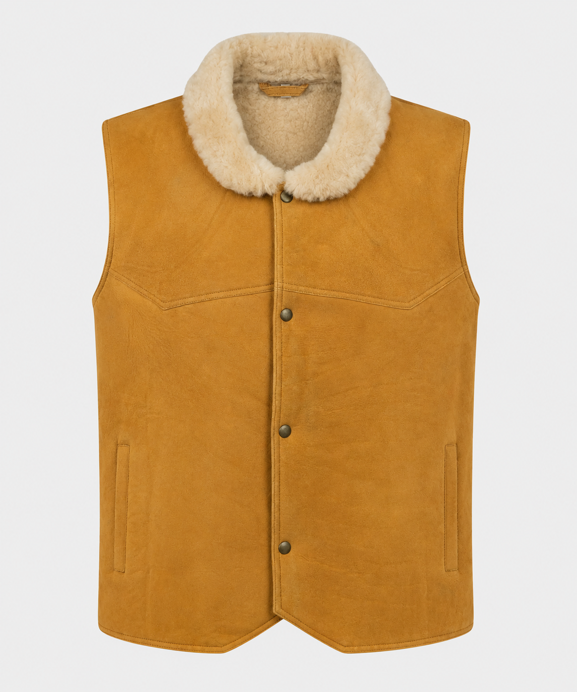 Jace Shearling Gilet - Premium Camel