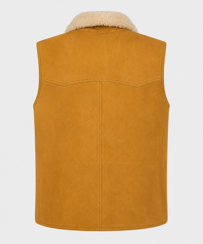 Jace Shearling Gilet - Premium Camel