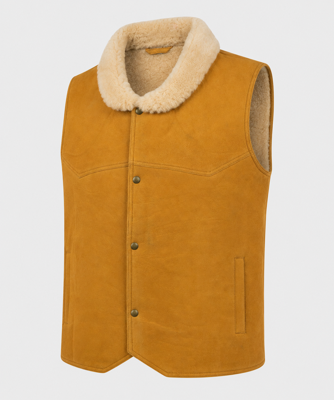 Jace Shearling Gilet - Premium Camel