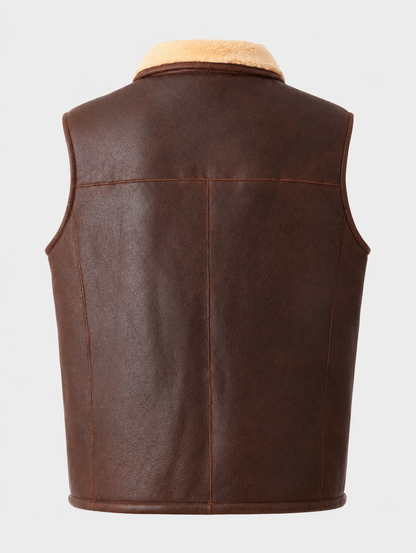 Jackson Shearling Gilet - Tan Brown