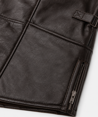 Jagger Shearling Gilet - Old Black