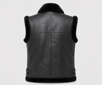 Jameson Shearling Gilet - Fur Black
