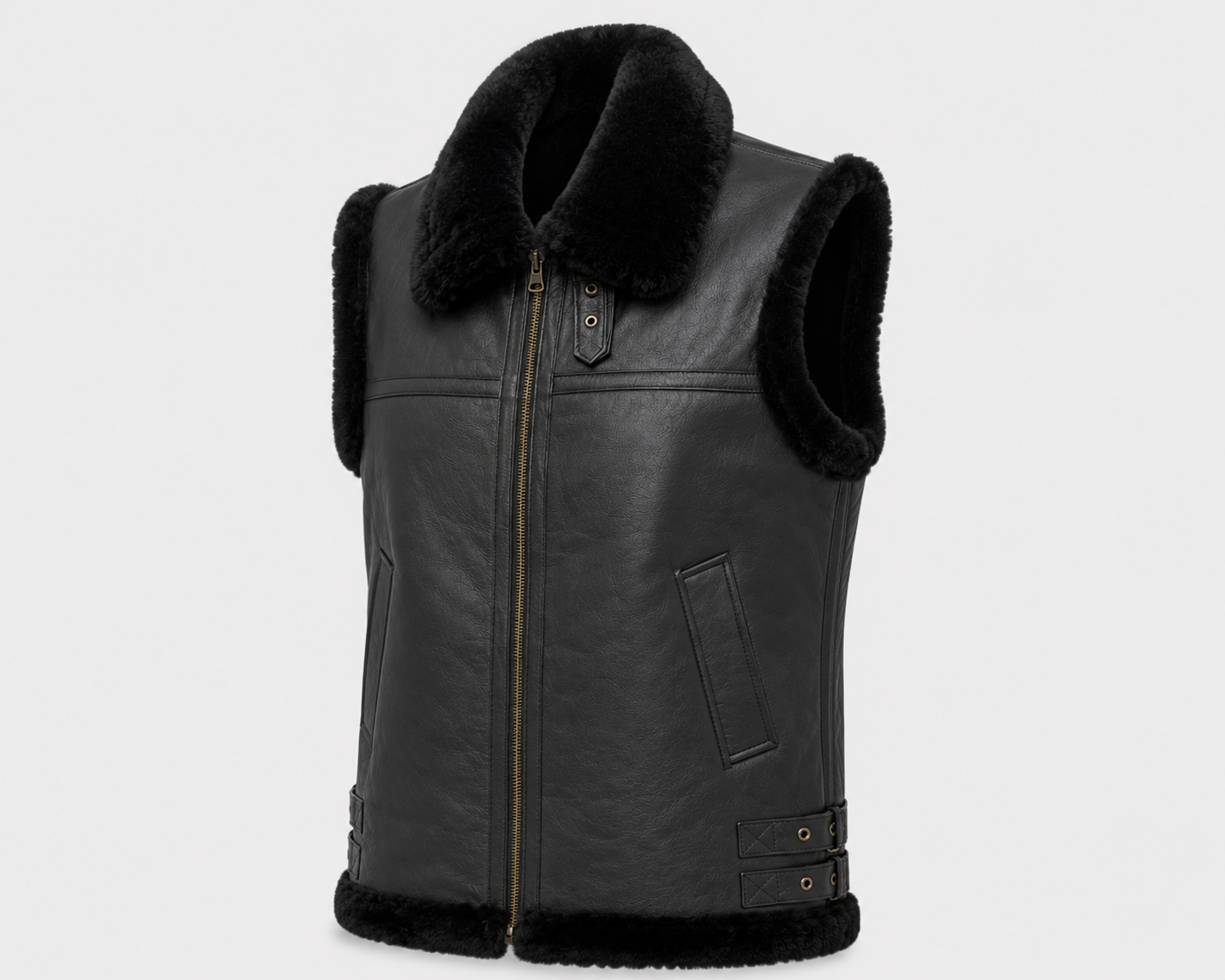 Jameson Shearling Gilet - Fur Black