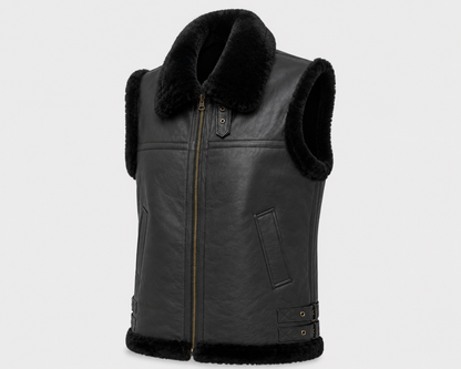 Jameson Shearling Gilet - Fur Black