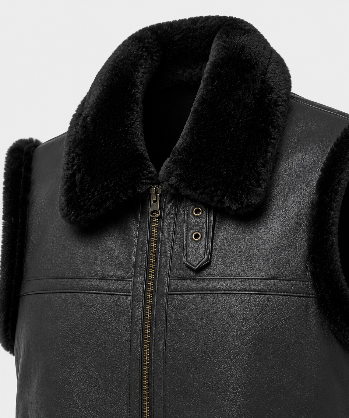 Jameson Shearling Gilet - Fur Black