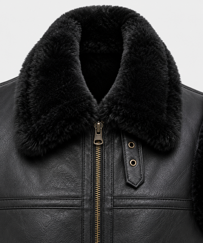 Jameson Shearling Gilet - Fur Black