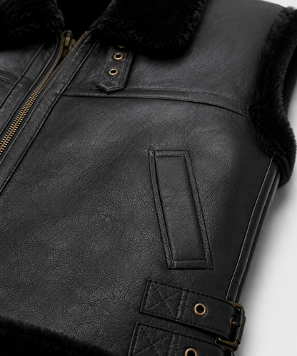 Jameson Shearling Gilet - Fur Black