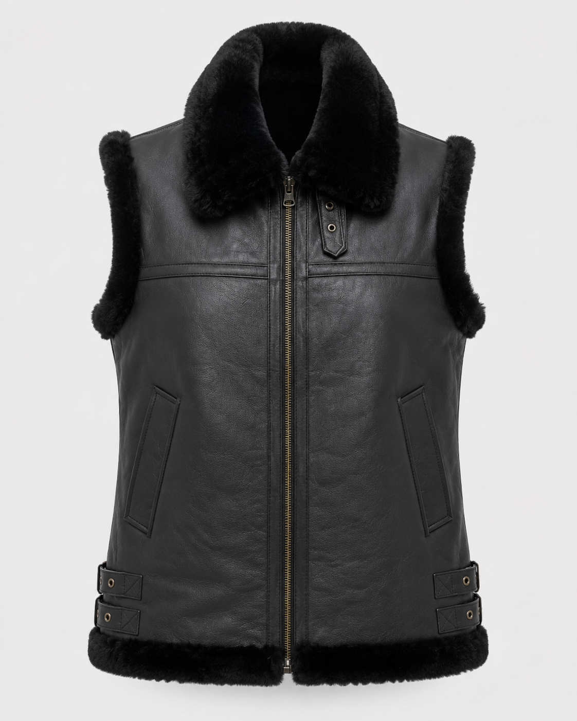 Jameson Shearling Gilet - Fur Black