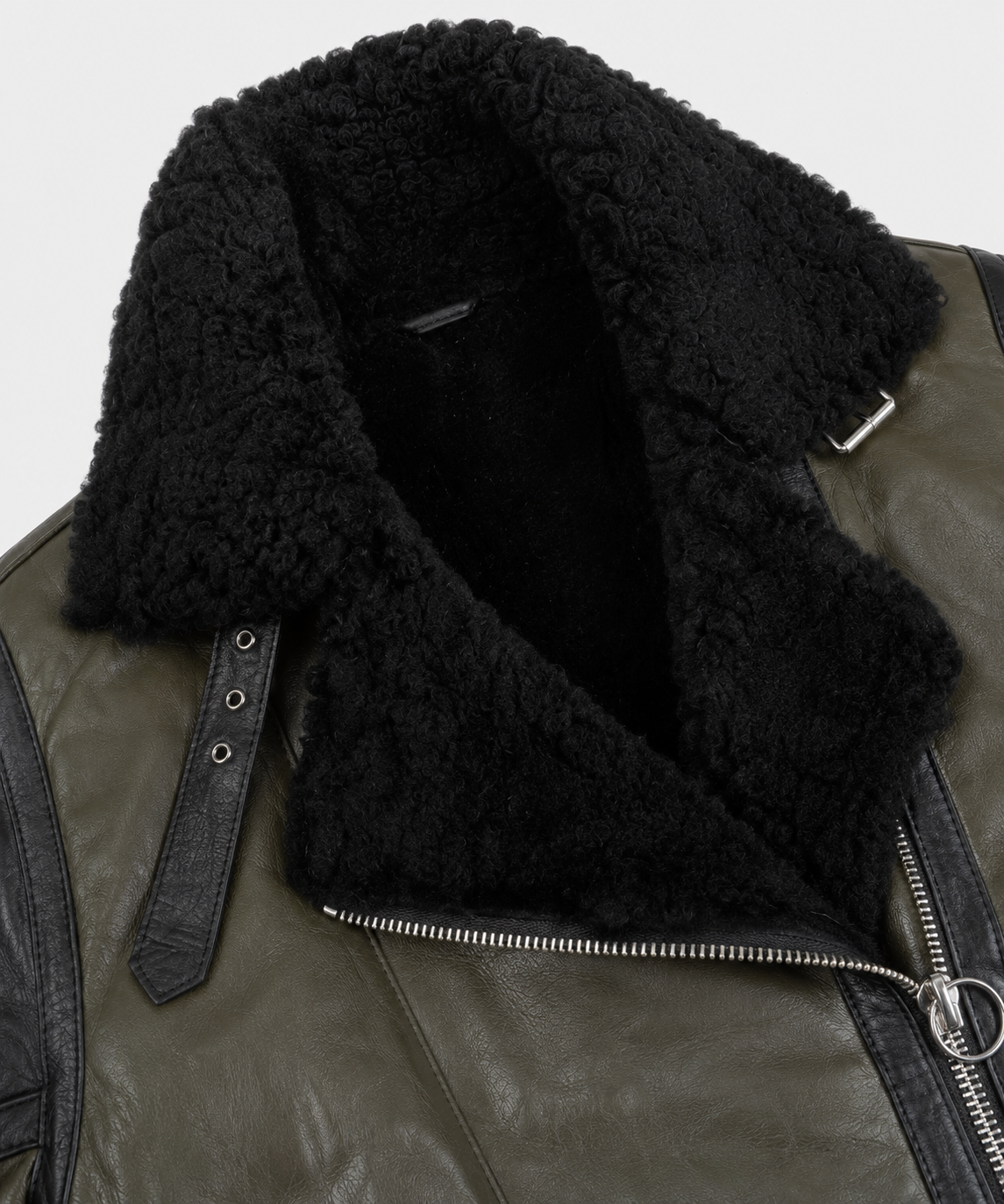 Jasper Shearling Jacket - Olive Gray