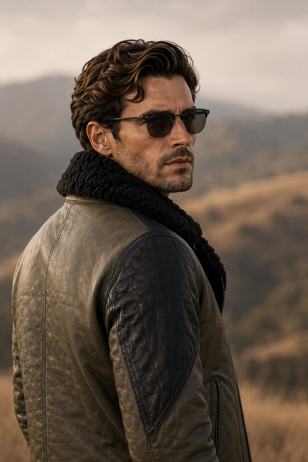 Jasper Shearling Jacket - Olive Gray