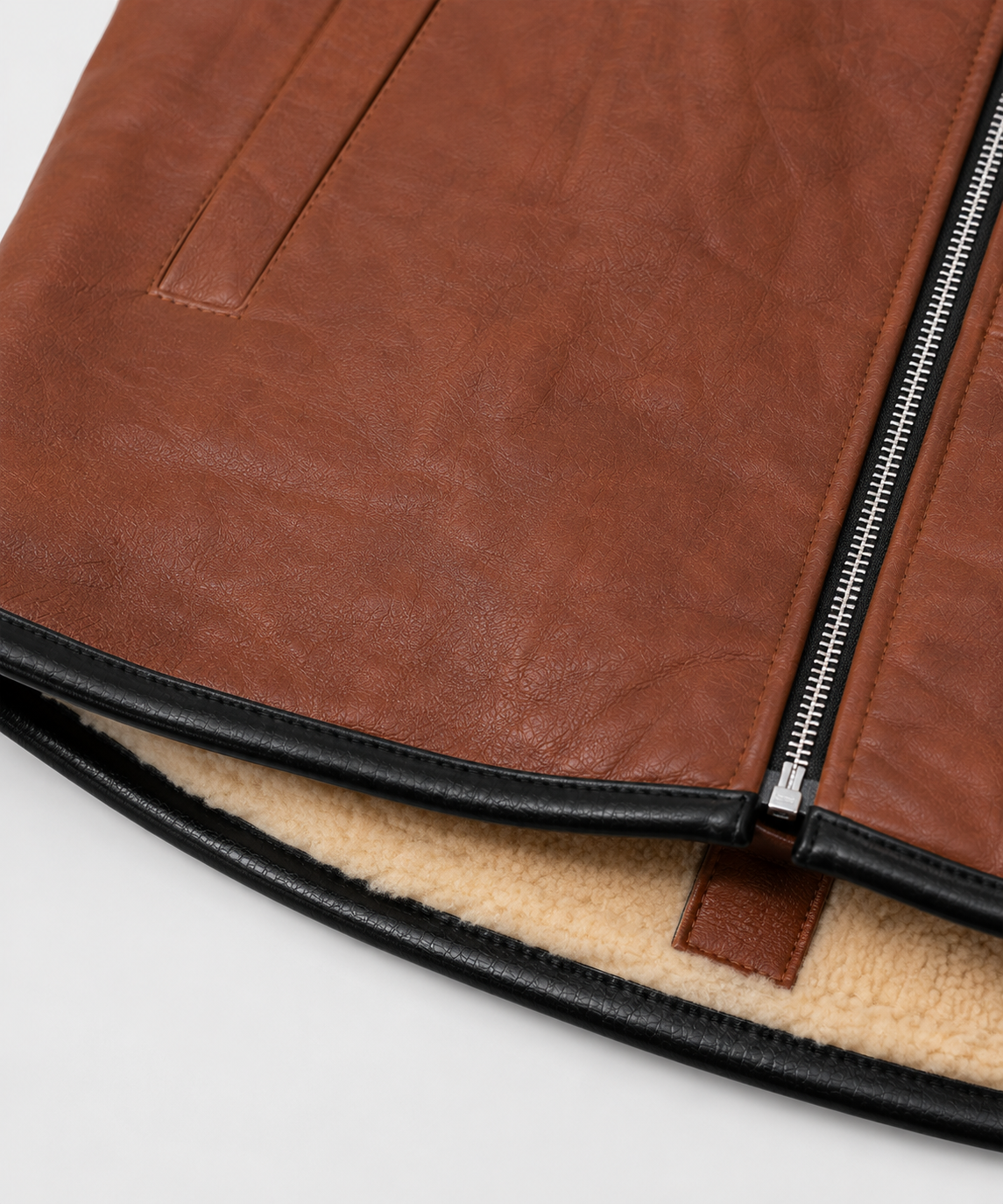 Jayce Shearling Gilet - Premium Brown