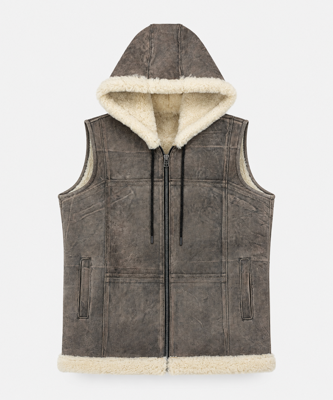 Joanna Shearling Gilet - Taupe Gray
