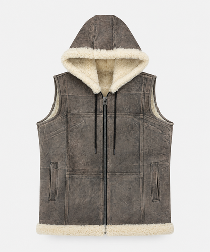 Joanna Shearling Gilet - Taupe Gray