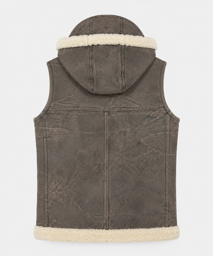 Joanna Shearling Gilet - Taupe Gray