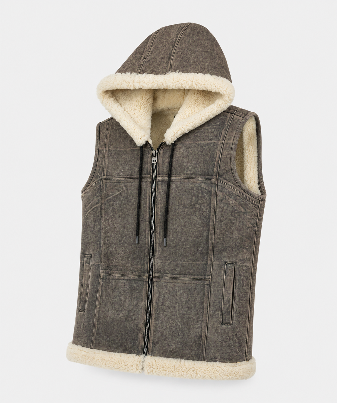 Joanna Shearling Gilet - Taupe Gray