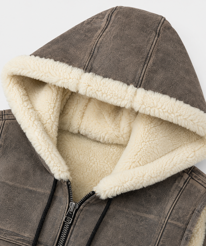 Joanna Shearling Gilet - Taupe Gray