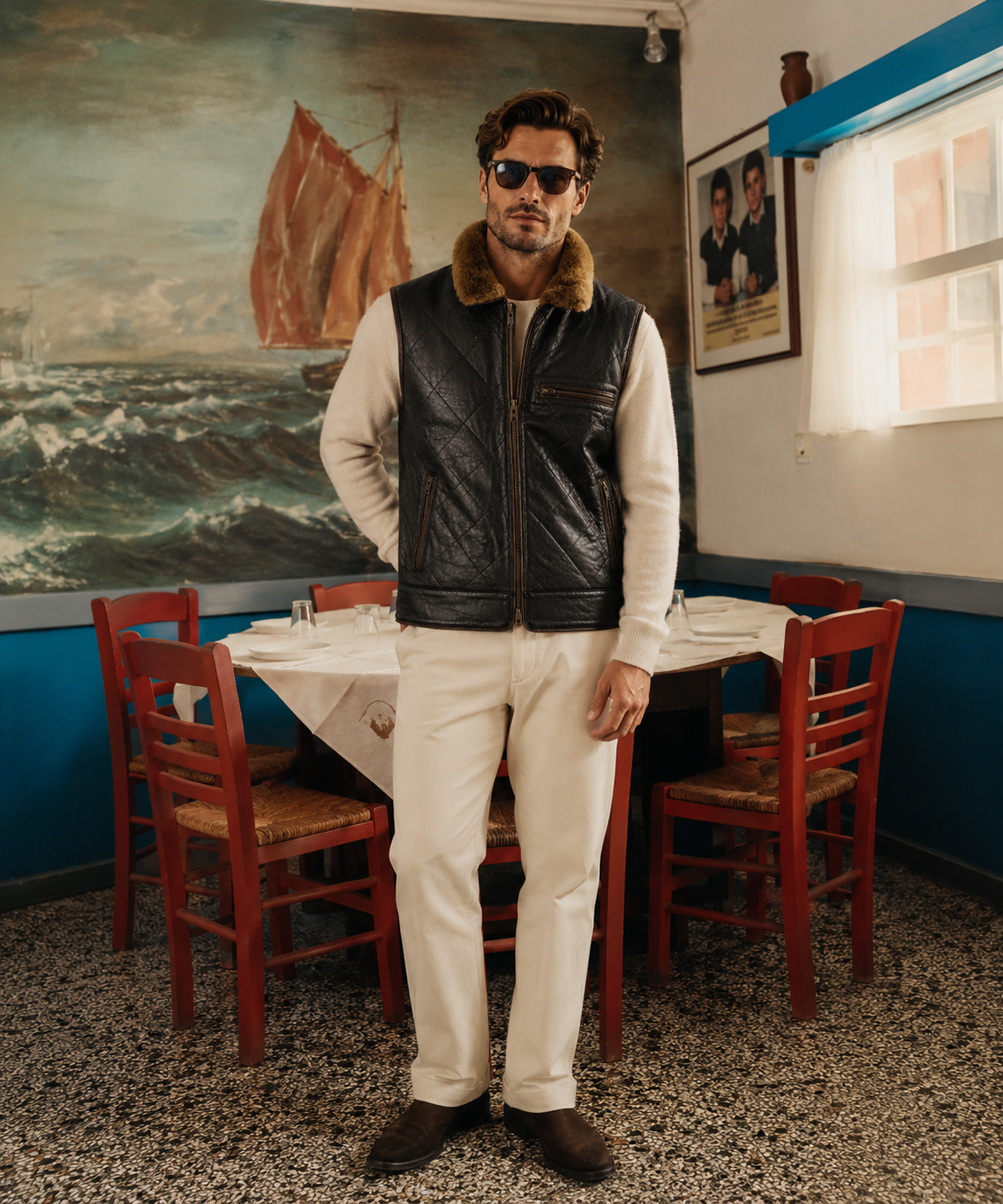 Kaidan Shearling Gilet - Old Black