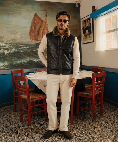 Kaidan Shearling Gilet - Old Black