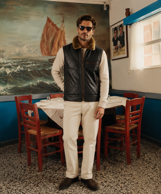 Kaidan Shearling Gilet - Old Black