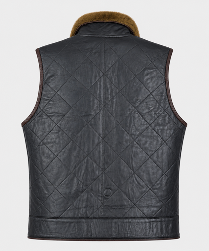 Kaidan Shearling Gilet - Old Black