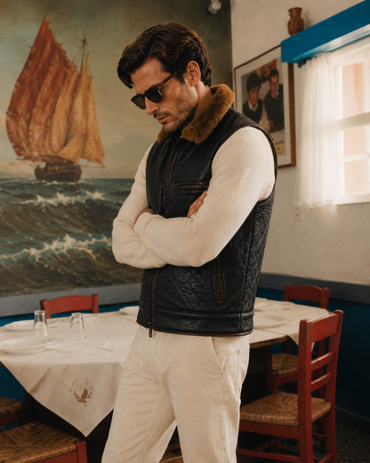 Kaidan Shearling Gilet - Old Black