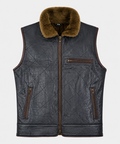 Kaidan Shearling Gilet - Old Black