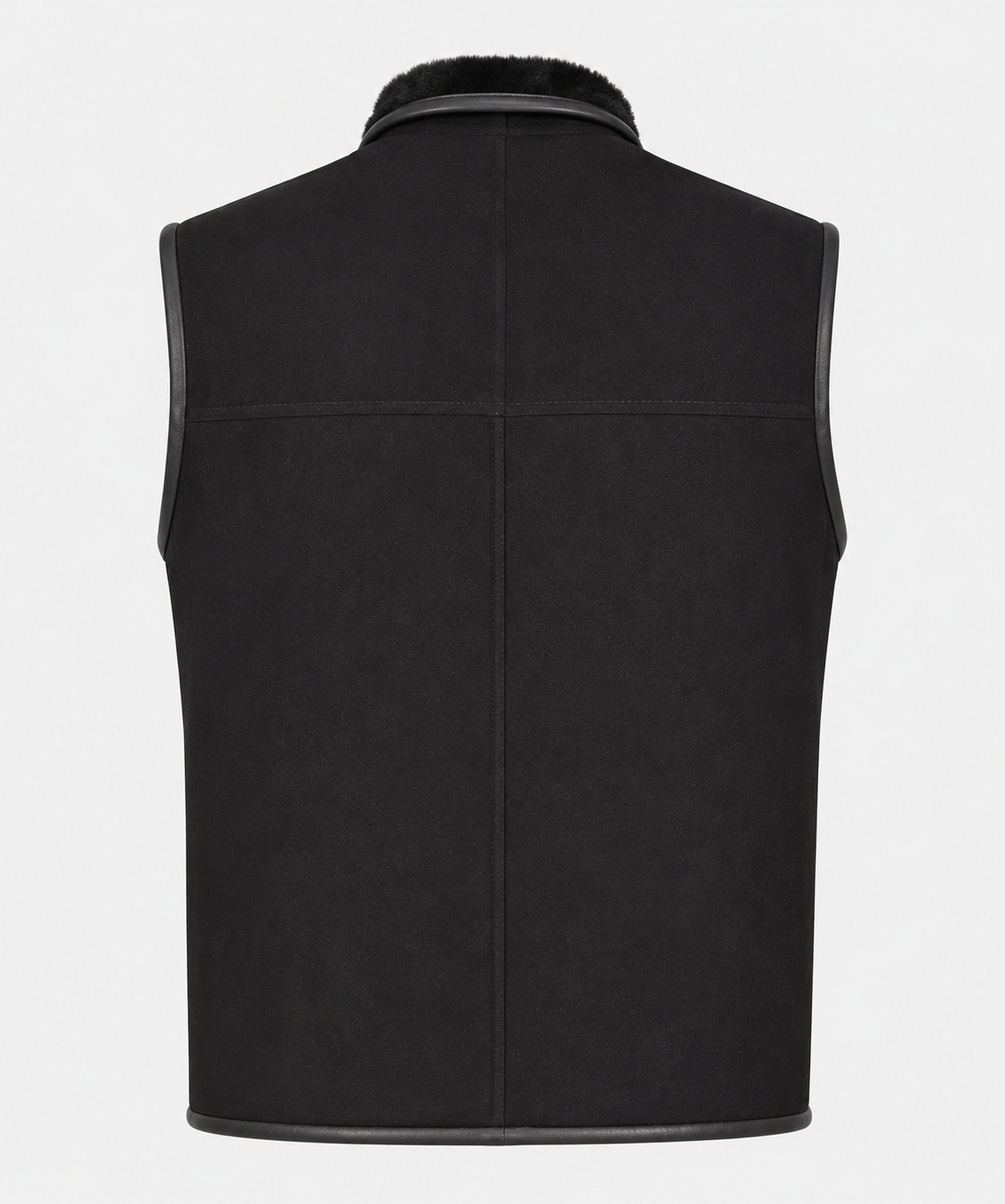 Kaiser Shearling Gilet - Silver Black
