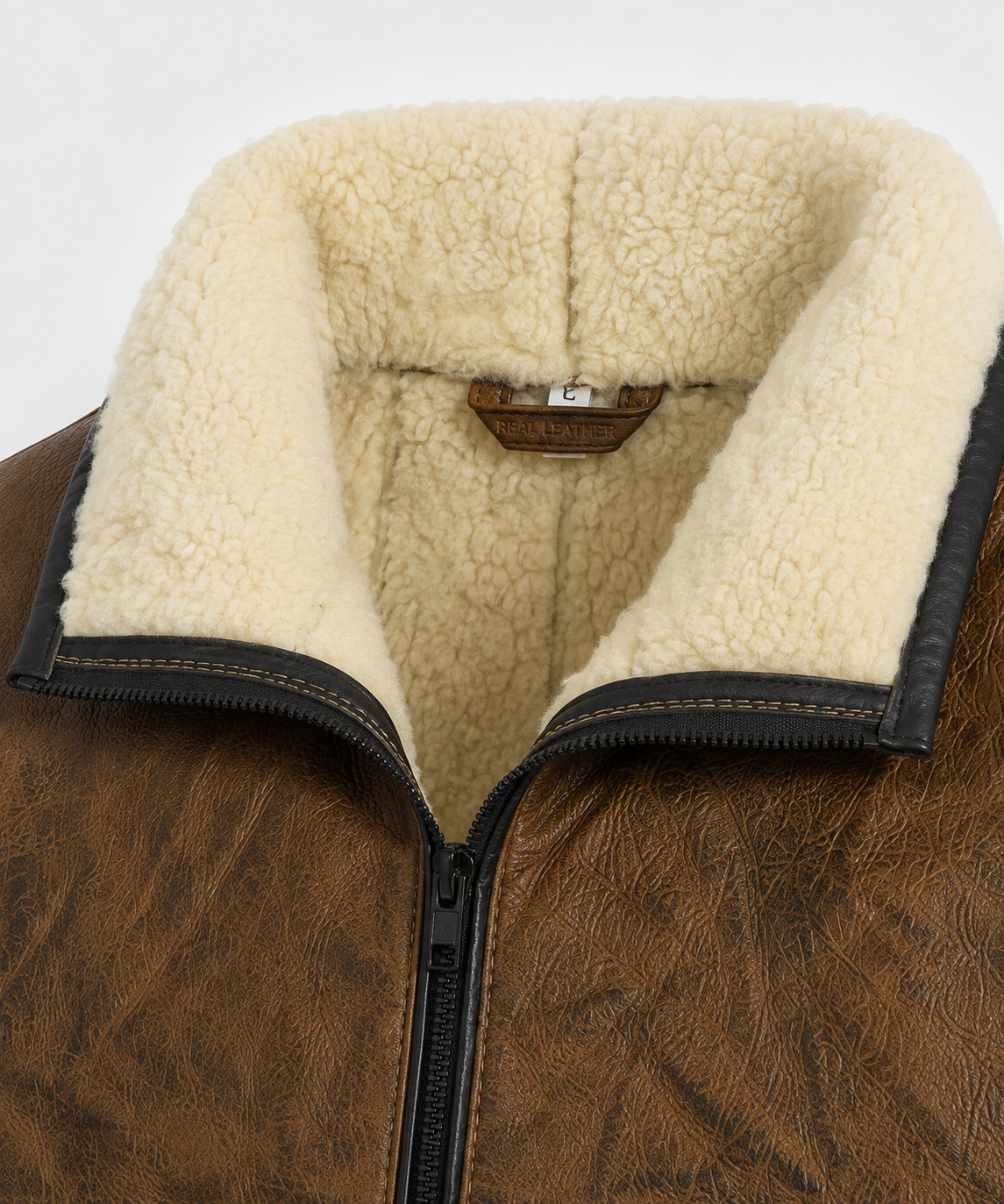 Kallen Shearling Gilet - Caramel Brown