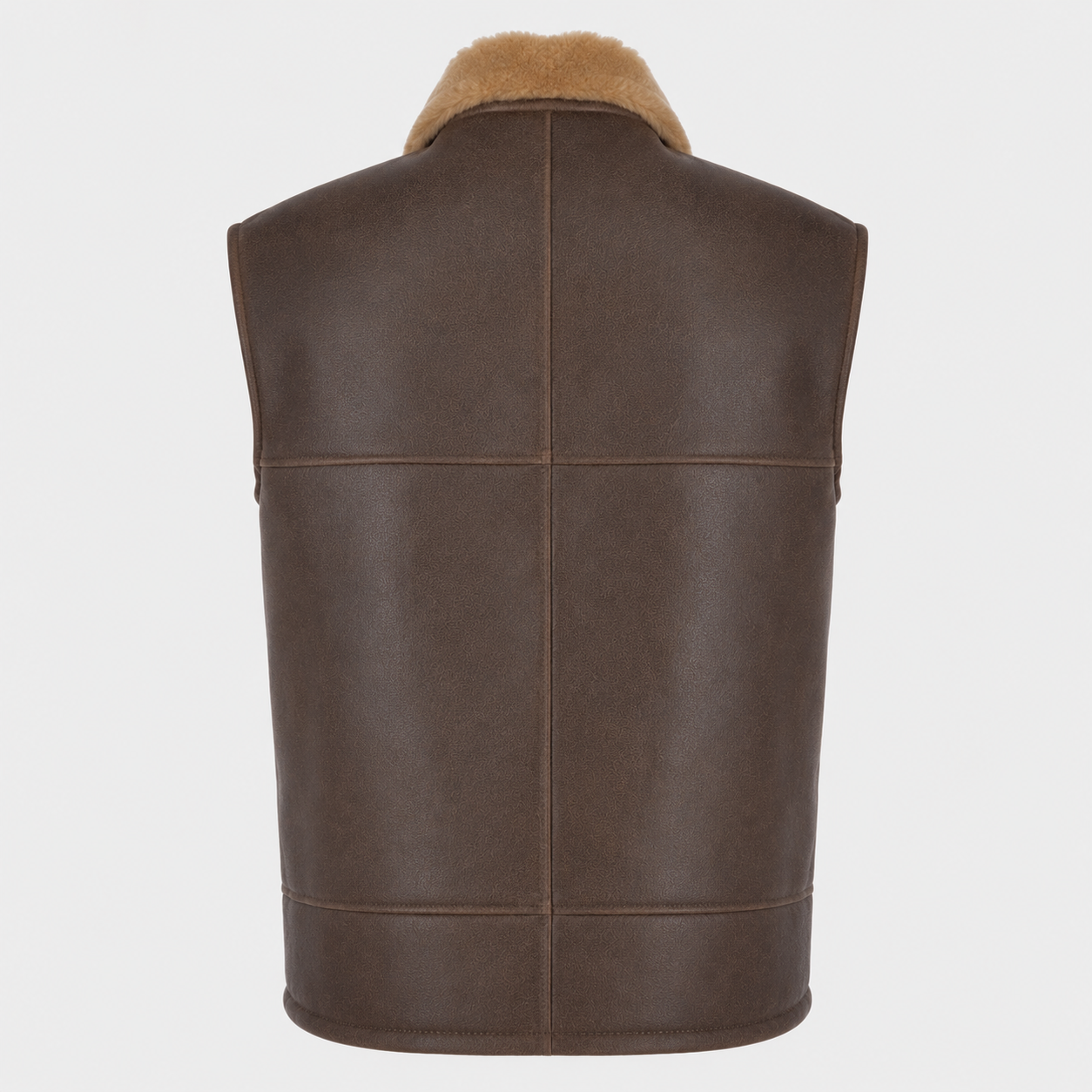 Levi Shearling Gilet - Brown