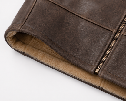 Levi Shearling Gilet - Brown