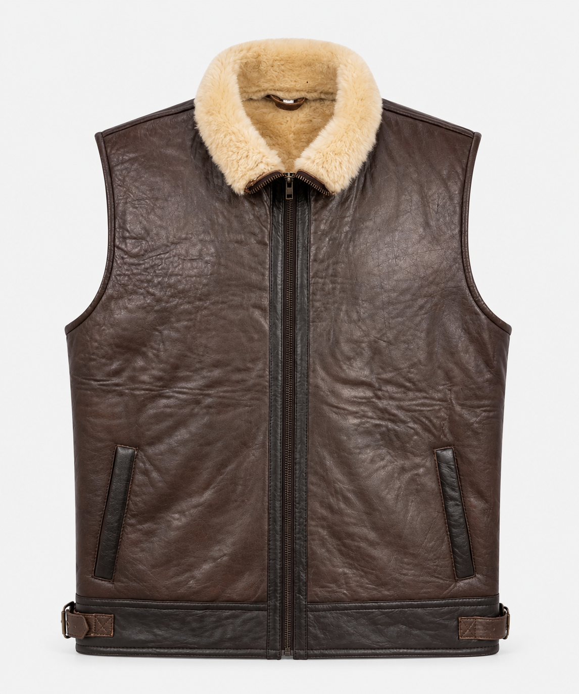 Liam Shearling Gilet - Dark Chocolate Brown