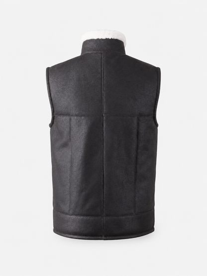 Lincoln Shearling Gilet - Black