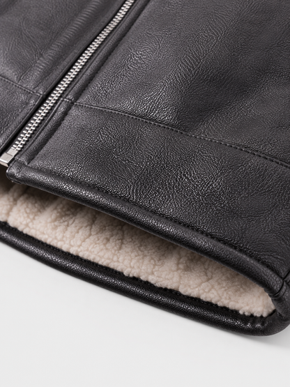 Lincoln Shearling Gilet - Black