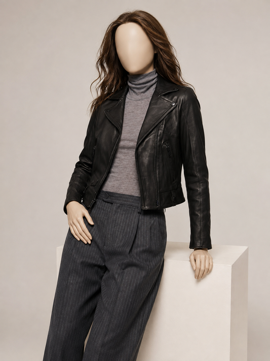 Lucy Black Leather Jacket - Lucyblack1