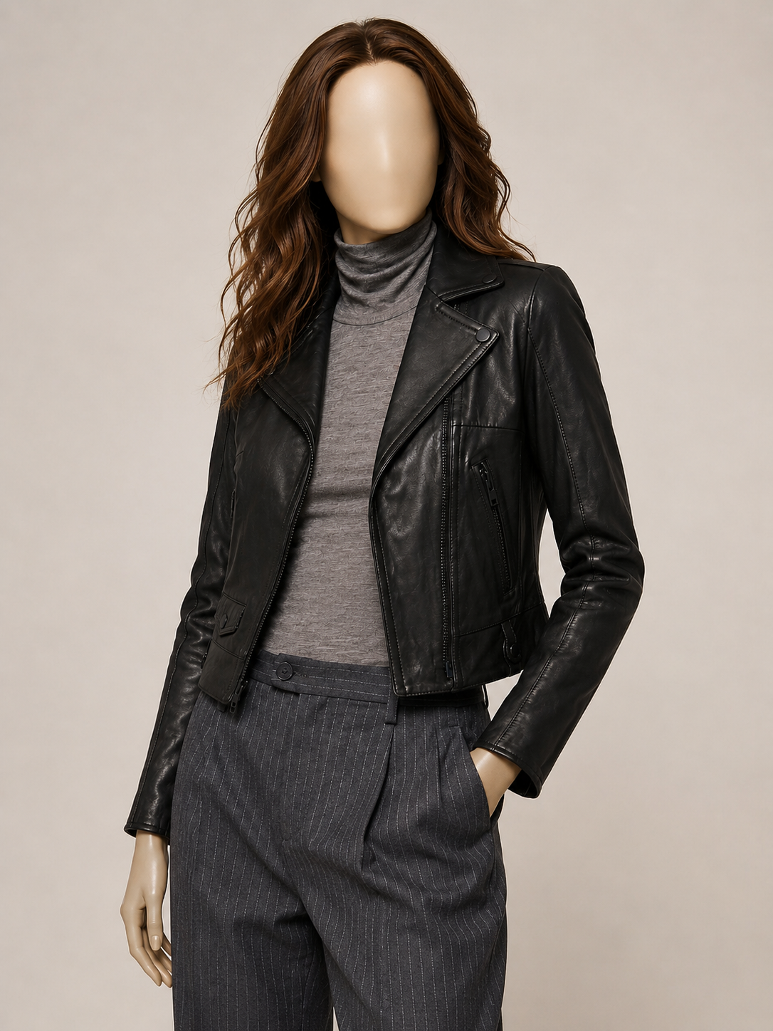 Lucy Black Leather Jacket - Lucyblack4