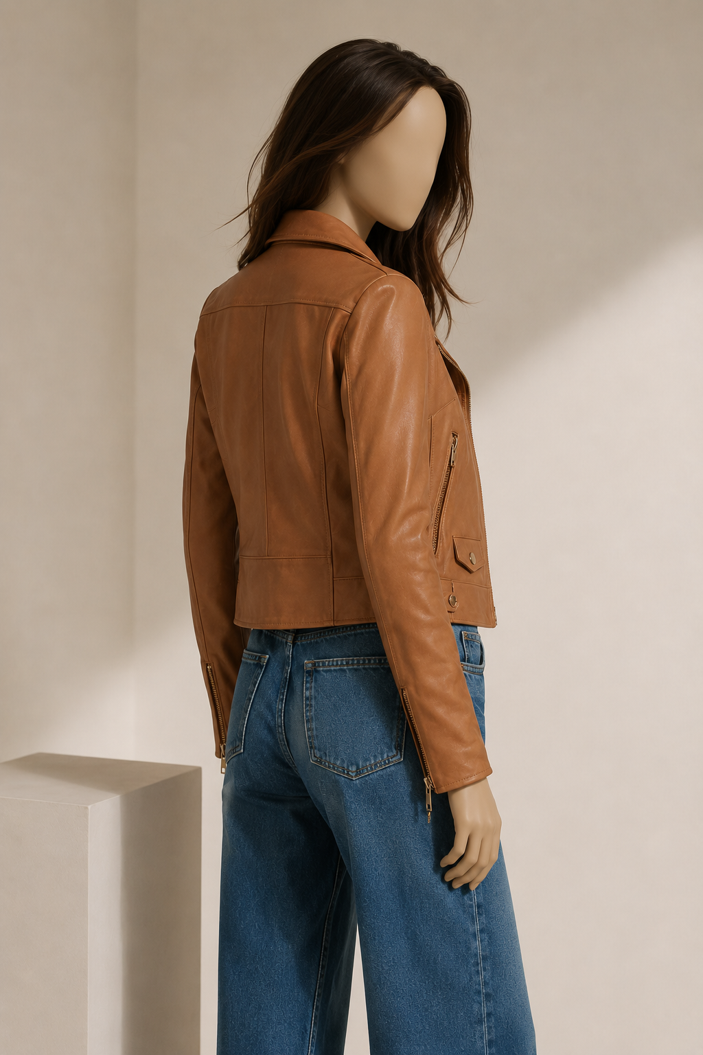 Lucy Brown Leather Jacket - Lucybrown3