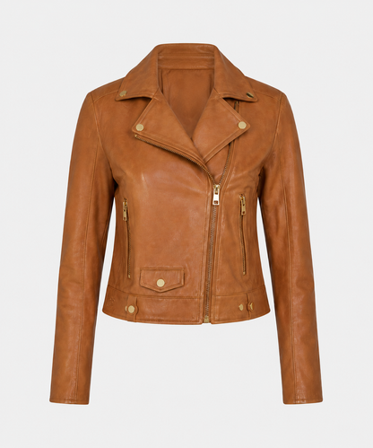 Lucy Brown Leather Jacket - Lucybrown5