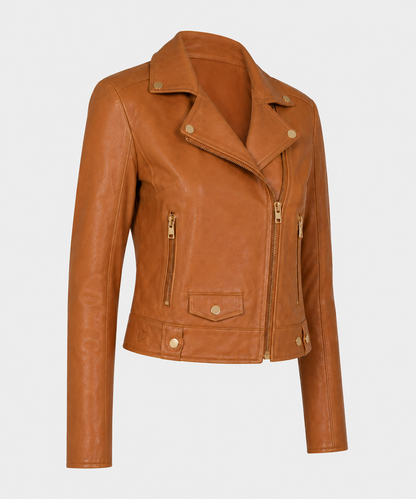 Lucy Brown Leather Jacket - Lucybrown7