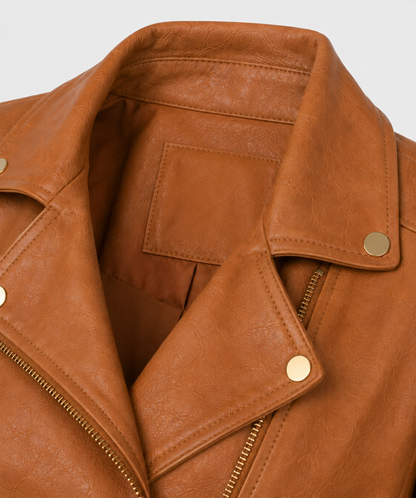 Lucy Brown Leather Jacket - Lucybrown8