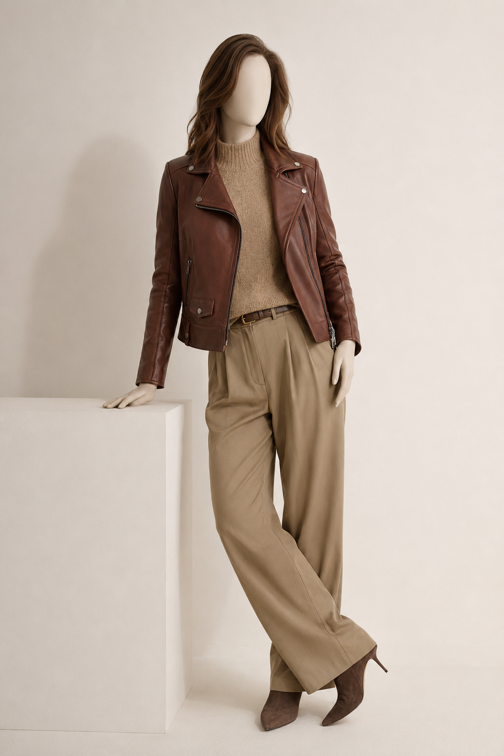 Lucy Brown Leather Jacket - Lucychestnut1
