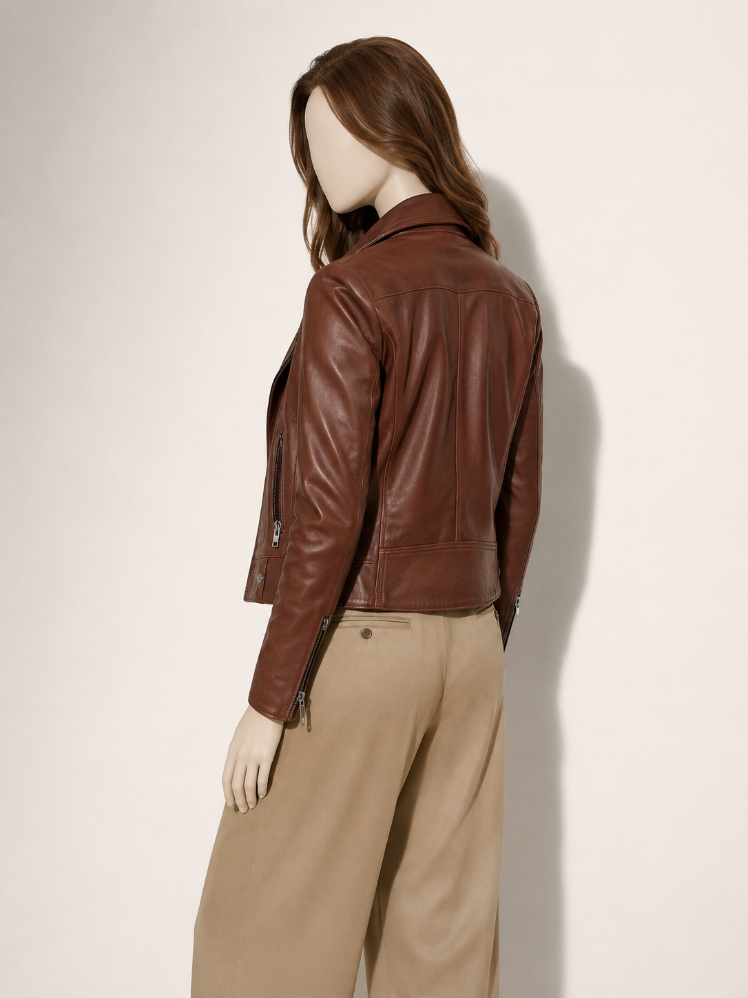 Lucy Brown Leather Jacket - Lucychestnut2