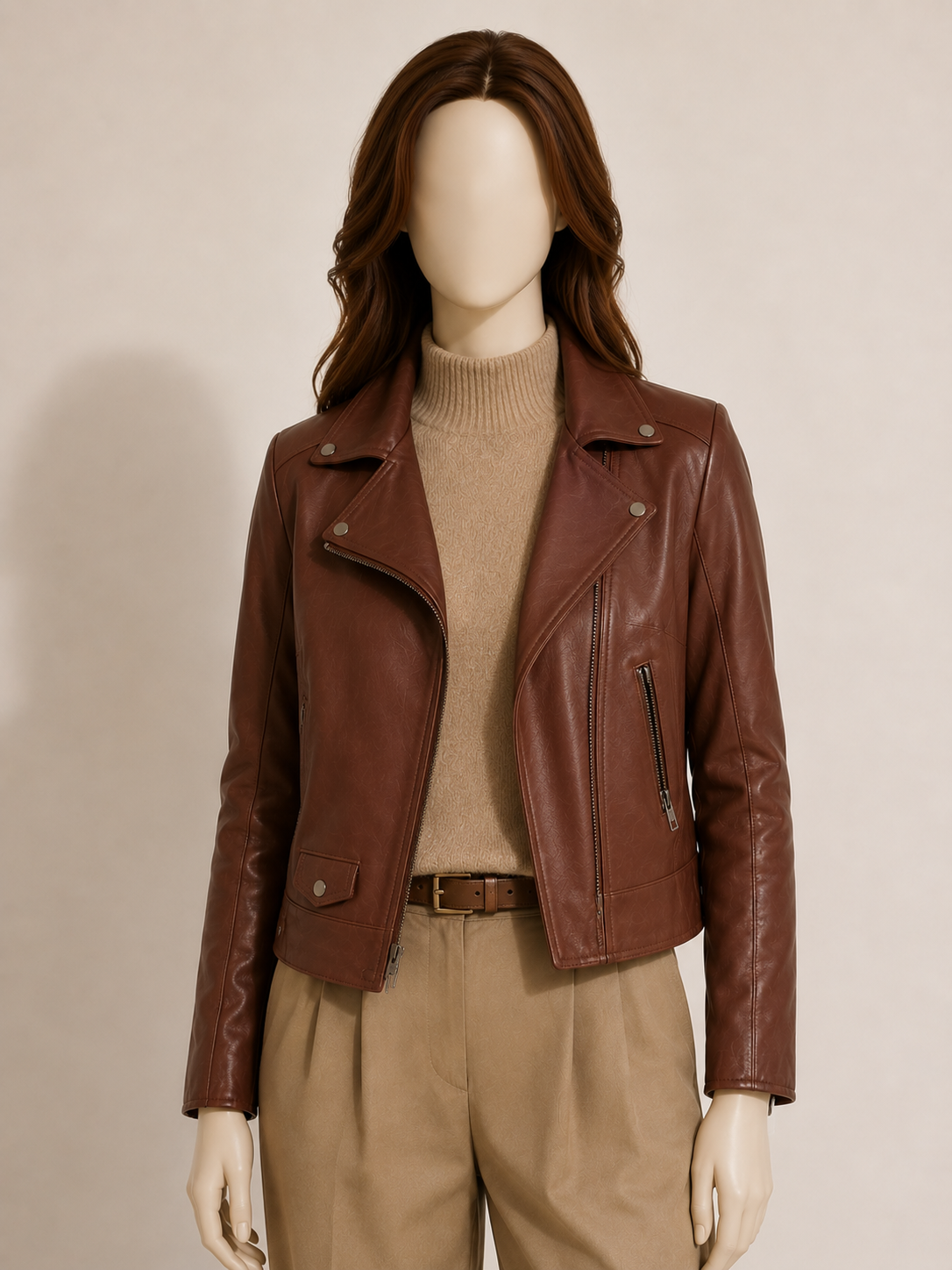 Lucy Brown Leather Jacket - Lucychestnut4